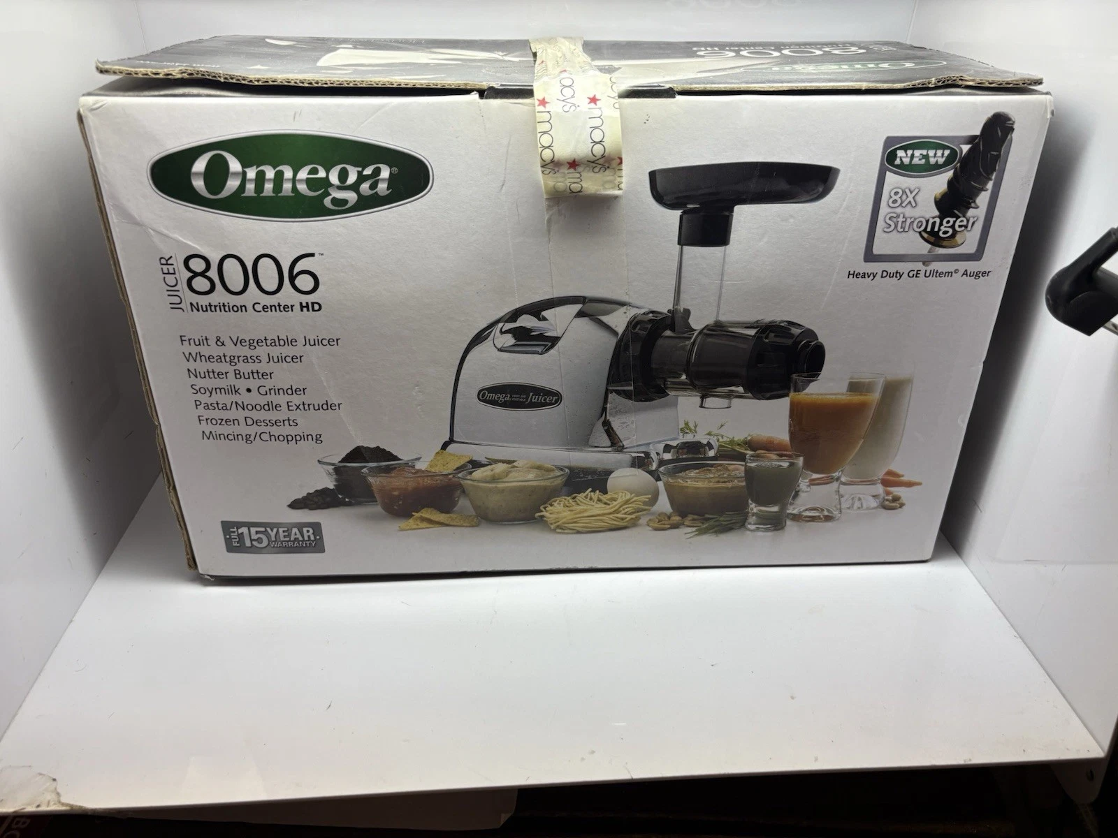 Omega 8006 Nutrition Center HD Juicer - Low RPM, Cold Press -