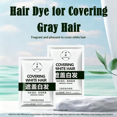 Haarfarbe zum Abdecken grauer Haare effektiv weiß Haarabdeckung sanft K2Q7