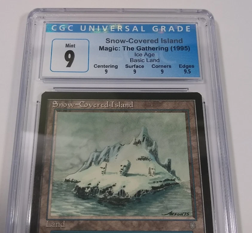 MTG SNOW-COVERED ISLAND Ice Age CGC 9 QUAD+ MINT 1995 NM old school - Image 2 of 4