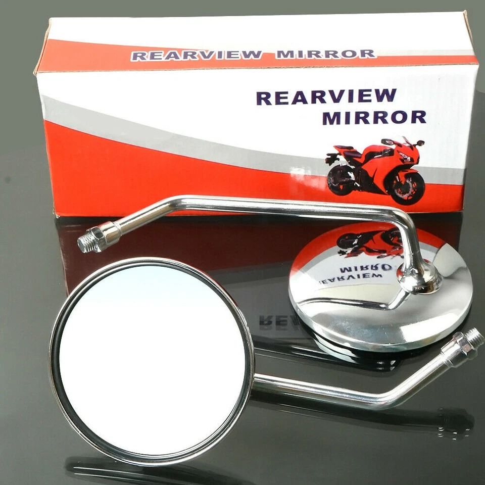 Paire Moto Rétroviseurs Rétroviseurs de recul Pour Yamaha AT1 125 1969-1971 NEW - Photo 4/4