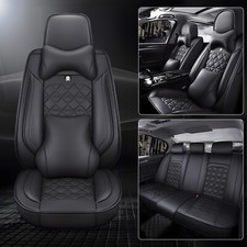 Universal Pu Leather Car Seat Covers 5 Seat Full Set Front Rear Cushion Cover Universal Pu Leather Car Seat Covers 5 Seat Full Set Front Rear Cushion Cover