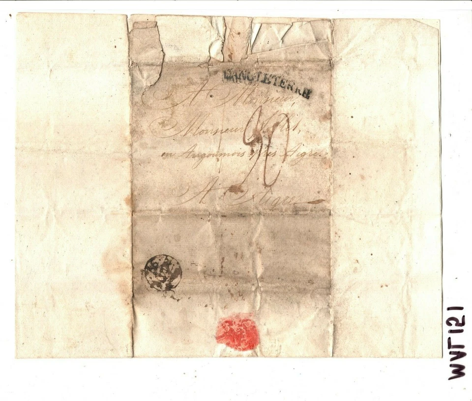 GB Cover FRENCH REVOLUTION REFUGEE London 1792 HISTORIC LETTER France EL MAL151 - Image 2 of 4
