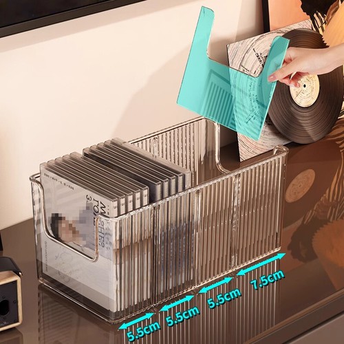 1pcs Detachable Divider Vinyl Record Display Boxes Clear DVD Holder Collection - Photo 11/11