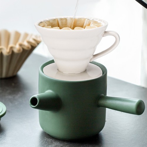 White Ceramic Coffee Dripper Pour Over 