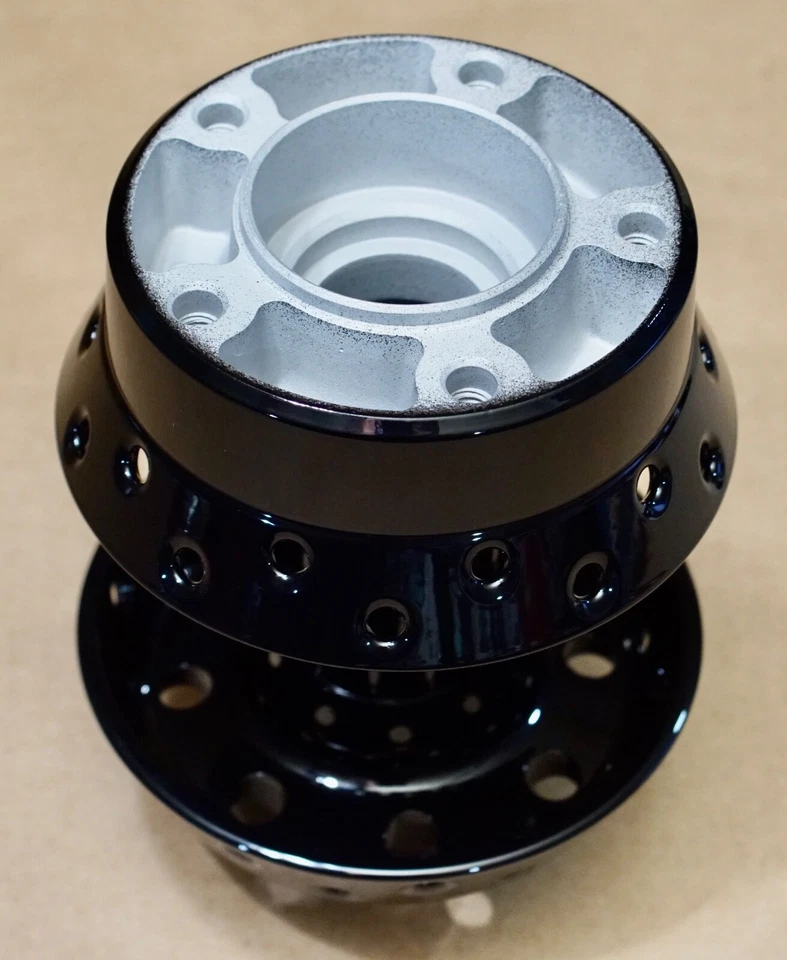 Harley Davidson Rueda Delantera Eje de Rueda 40 Radios Wheel Hub Frontal Negra - Imagen 2 de 4