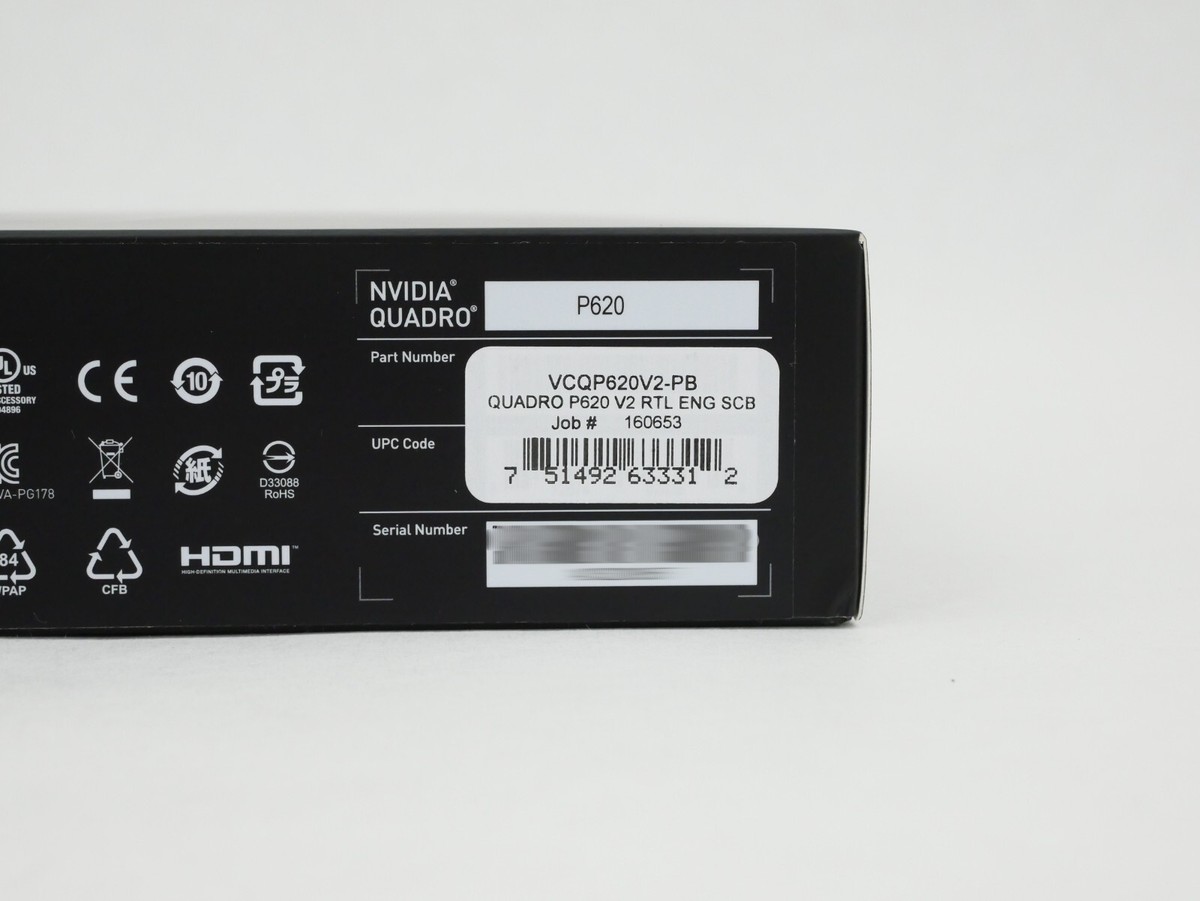 PNY nVIDIA Quadro P620 2GB GDDR5 PCI-e x16 4x mini-DP VCQP620-PB