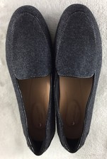 Clarks Unstructured Loafers Womens Size 6M Un Blush Ease Gray Textile Block Heel