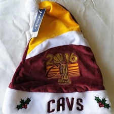 Cleveland Cavaliers '16 NBA Champs Logo Basic Holiday Xmas Christmas Santa Hat