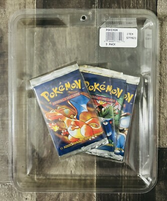 SEALED 1999 Pokemon Base Set Costco Vintage Clamshell Booster Blister! POP 1!