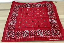 Classic Red Bandanna 21"X21" Also Known as "a Cowboy Due Rag"  1
