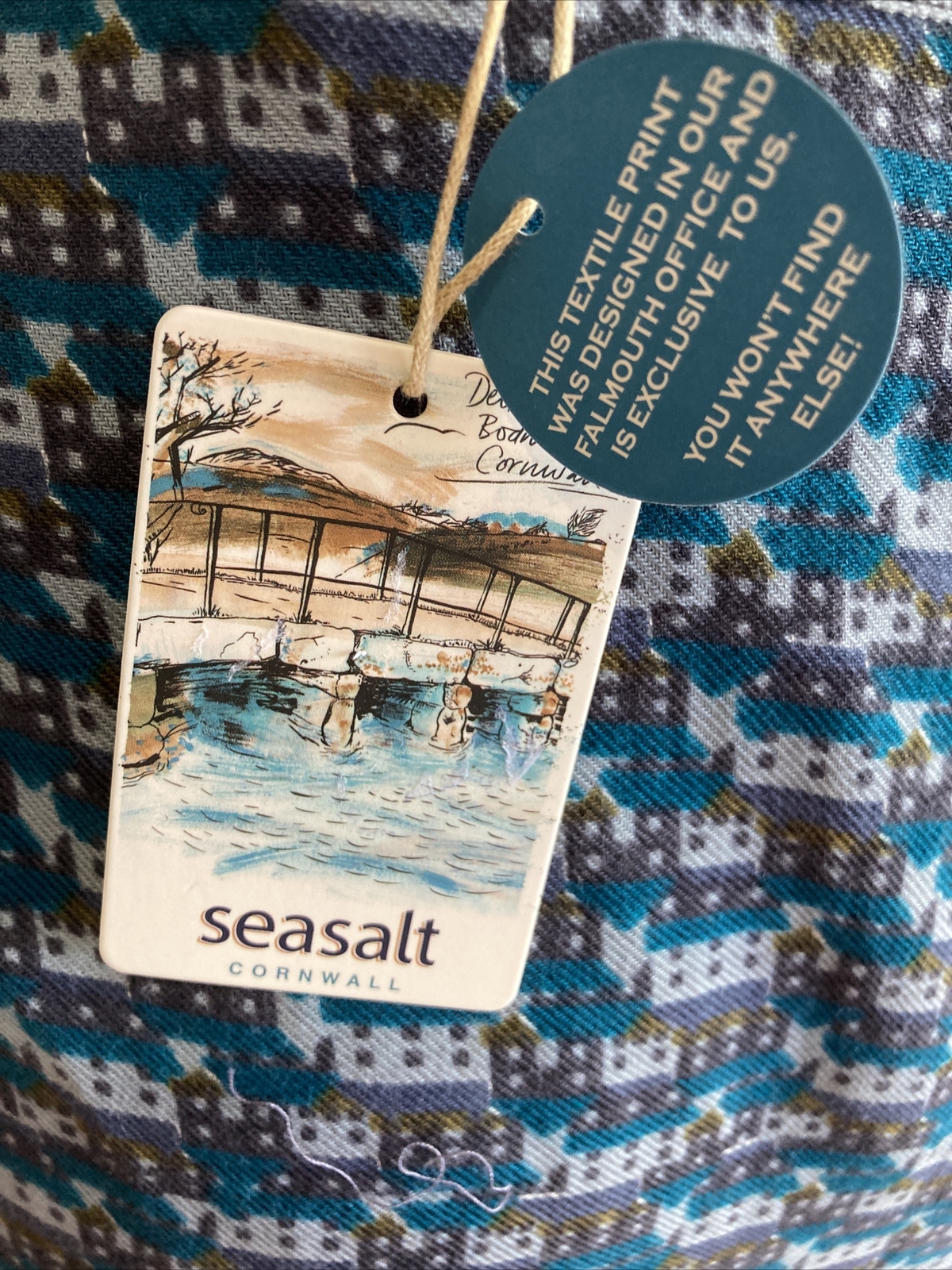 Seasalt Sophie "Palmers" House Print Cotton Blend Skirt, Size 10 UK, BNWT 7