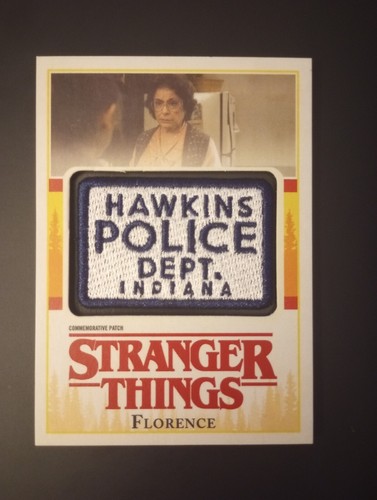 Tarjeta parche conmemorativo Stranger Things P-FL Florence Departamento de Policía de Hawkins