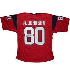 Andre Johnson Autographed RED Pro Style Jersey- JSA Witness Auth HOF 2024