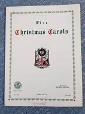 Five Christmas Carols Arranged by Maurice Aronson Art Publication Society 1960 