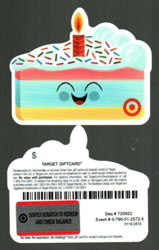 TARGET Happy Birthday Cake 2019 Die-Cut Gift Card ( $0 ) V1 - Picture 1 of 1