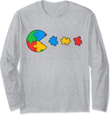 Autism Awareness Puzzles Funny Cool Pac Mam Long Sleeve Tshirt