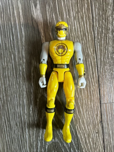 Vintage 2002 Dustin Yellow Wind Ranger Action Figure Power Rangers Ninja Storm