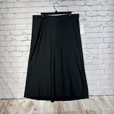 Women  s A-Line Midi Slip Skirt- A New Day Black L