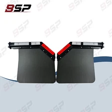 Pair Semi Truck Splash Guard 2.5" Angled Spring Fender Hanger Kit  & Mud Flaps