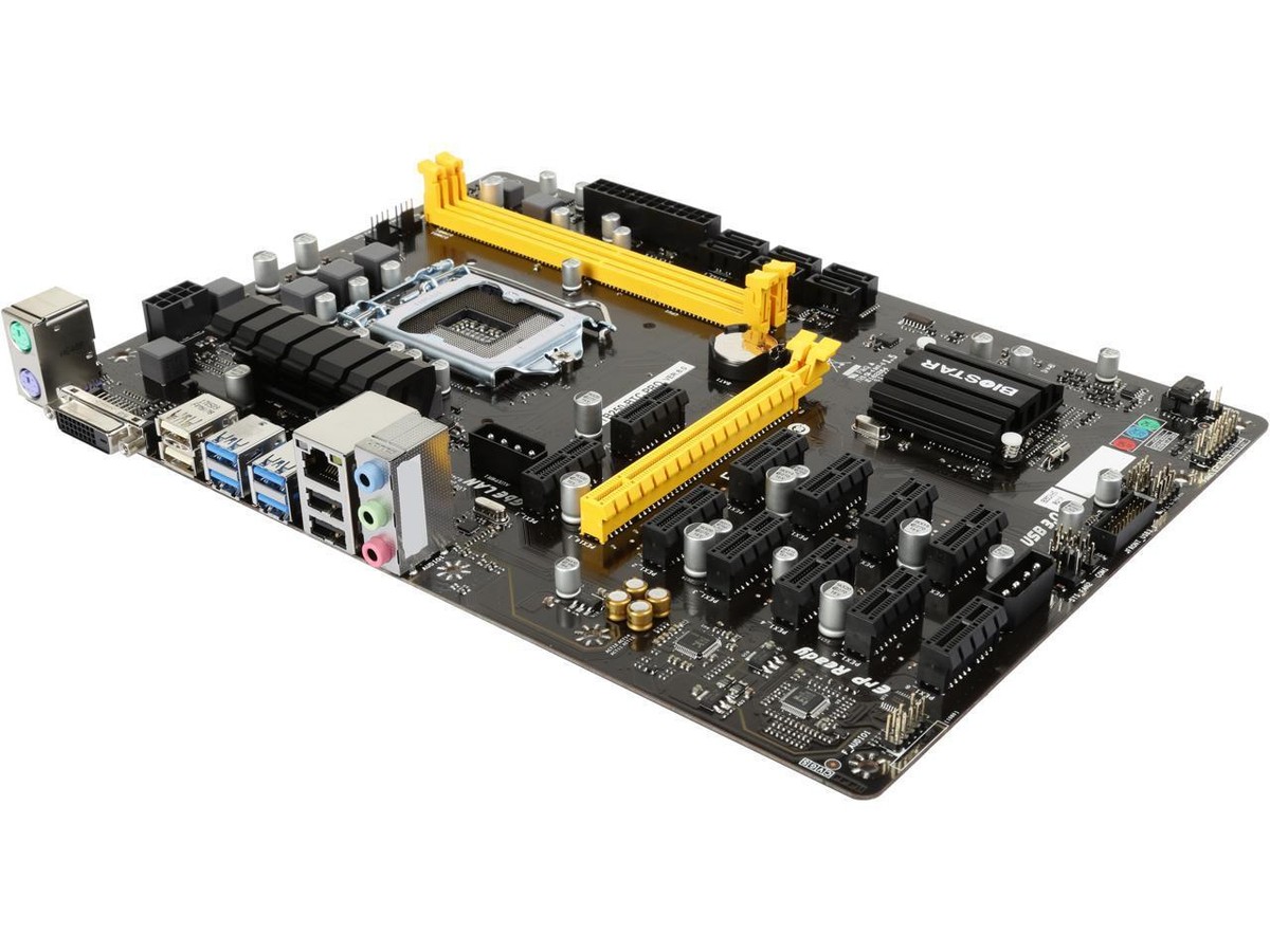 BIOSTAR TB250-BTC PRO 12 PCI-E Mining Motherboard DDR4 LGA 1151 12 GPU HDMI  SATA | eBay.de