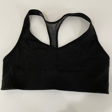 VSX Sport The Player by Victoria's Secret Sport Bra Mesh Racerback Black Large