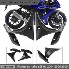 L&R Upper Side Inner Fairing Panel Cover Cowl For Yamaha YZFR1 YZF R1 2004-2006
