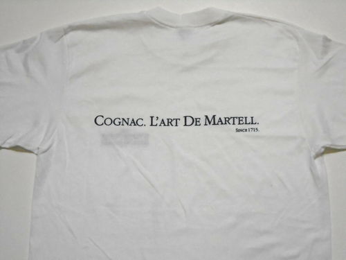 Vintage 80s Martell Cognac T-Shirt Single Stitch Alcohol Drinking White Medium - Picture 4 of 5