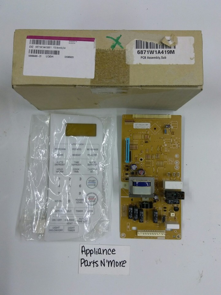 LG MICROWAVE CONTROL BOARD ASSEMBLY 687W1A419M FREE SHIPPING