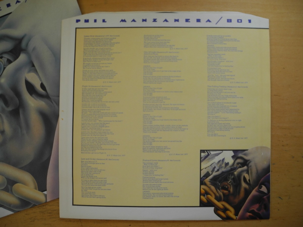 PHIL MANZABERA 801 Same s/t LP 1977 UK Near Mint Roxy Music Godley