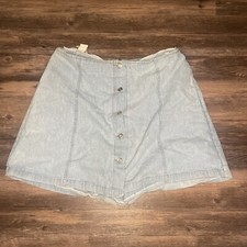 VTG 80s Women's Size Denim Shorts Skirt Combo High Waisted Wide Leg Pleated
