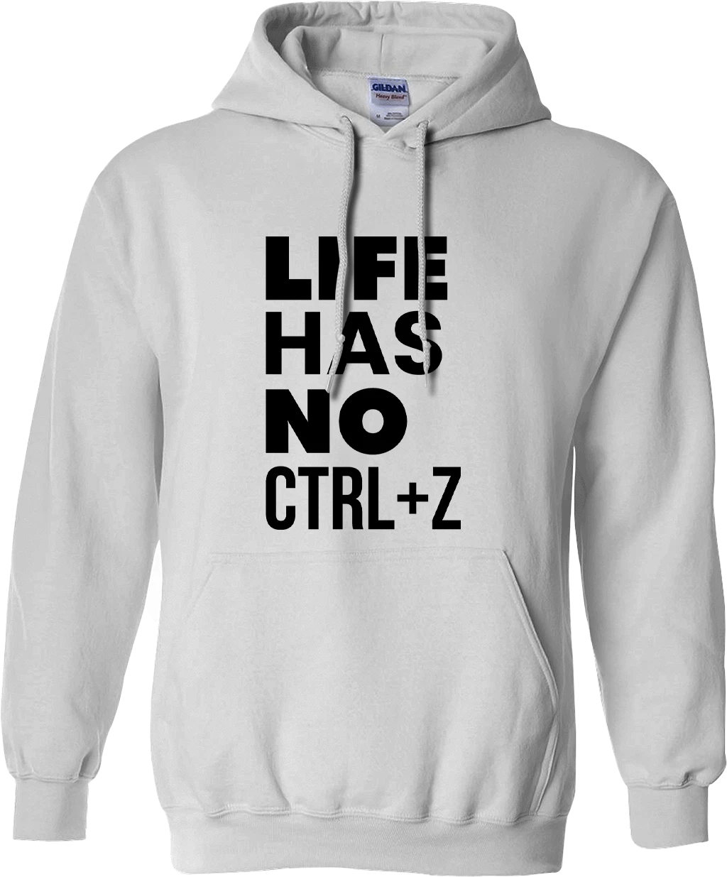 RHUDE Felpa con cappuccio LIFE HAS NO CTRL+Z citazione ispiratrice tastiera computer scherzo divertente regali