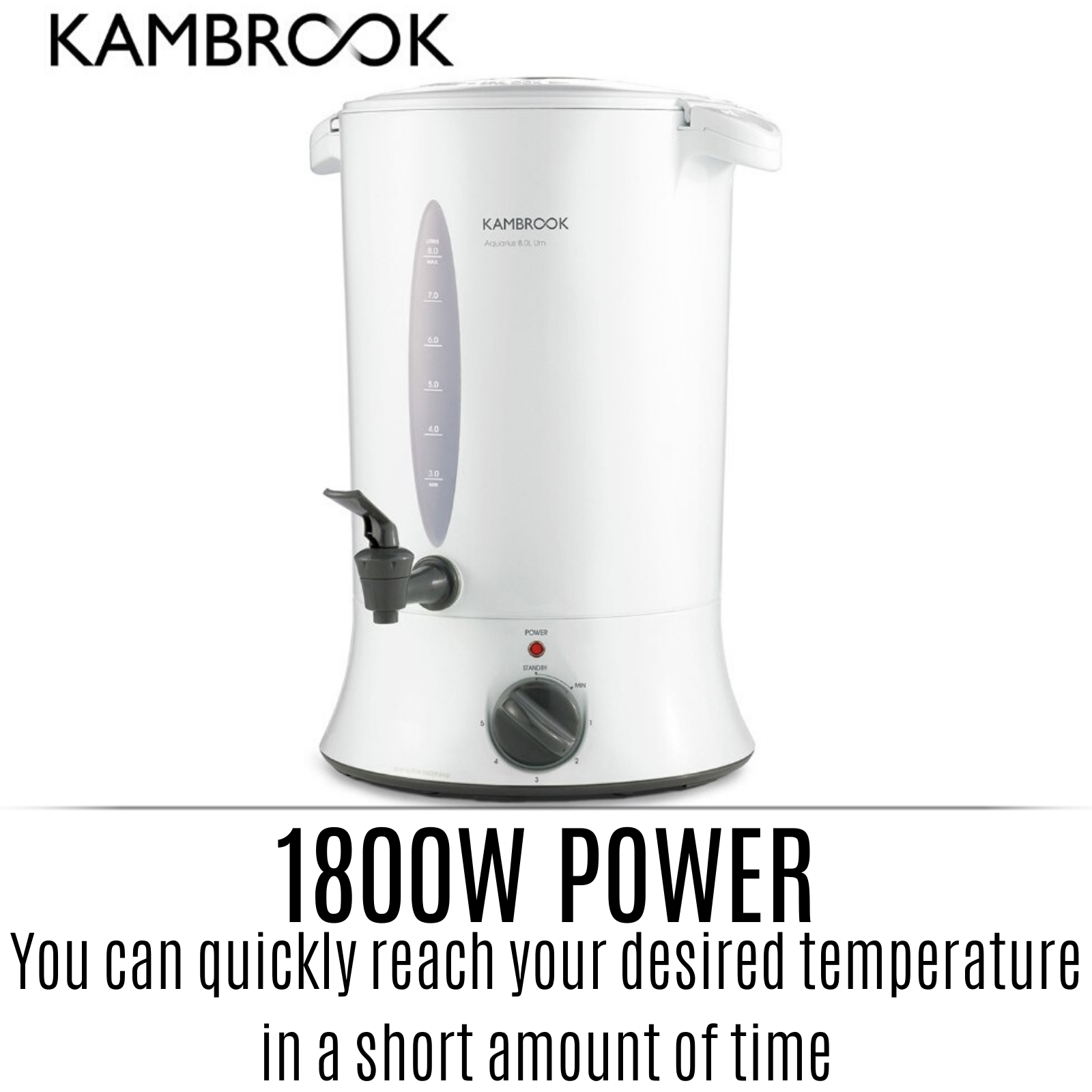 Kambrook KUR10 32 Cup 8L Electric Hot Water Urn Warmer Boiler Kettle