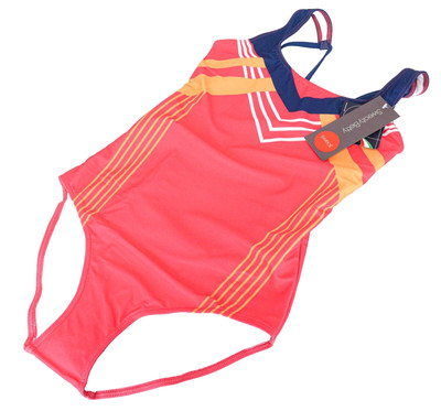 Sweaty Betty Medalist Damen Bademode M Pink Abstrakt Bedruckt Tiefer Rücken