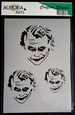 Schablone von Aurora Arts A4 The Joker Silhouette 190mic Mylar stencil 214