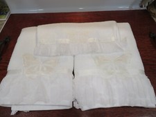 Plush Soft White 3 Piece Bath Towel Set By Avanti EUC