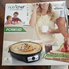 Nutrichef PCRM15D Detachable P Plate Crepe Maker Griddle