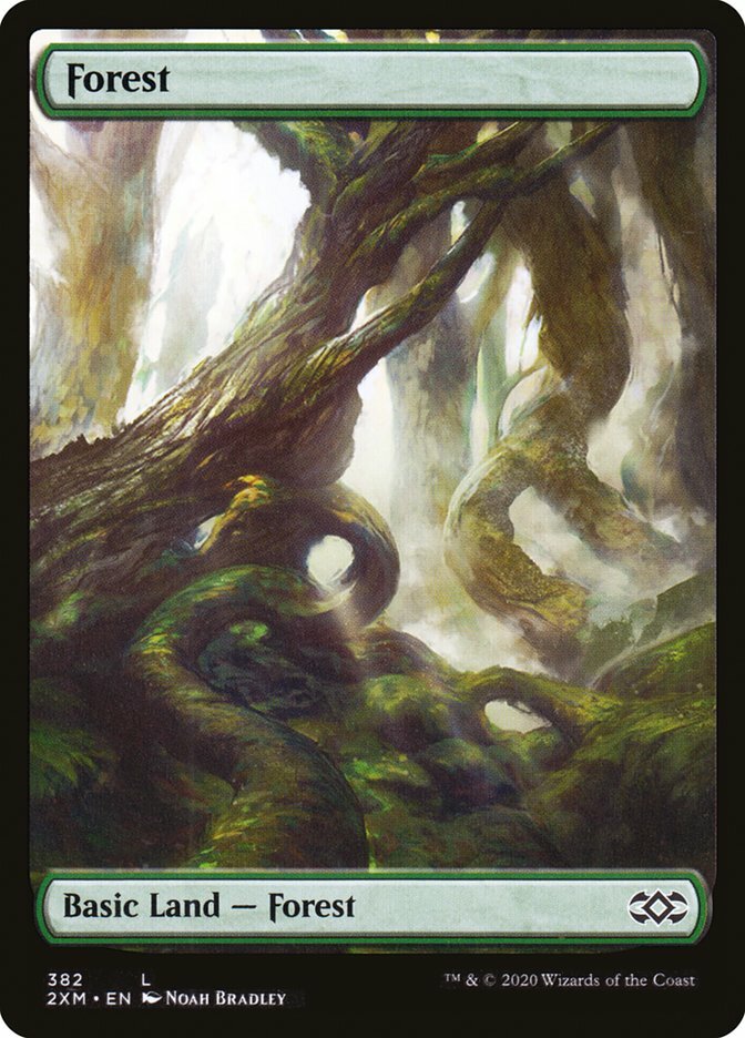 *FOIL Full Art Land* Forest #382 - Double Masters - Magic the Gathering MTG 