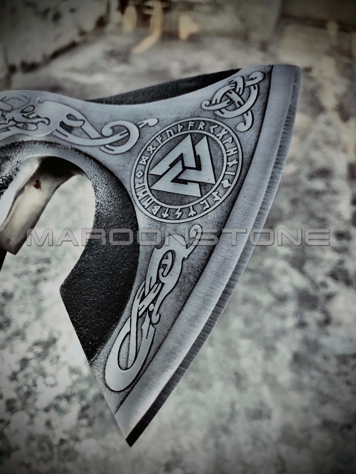 Hache De Chasse Viking Personnalisée, Acier Carbone - Style Tomahawk Tactique, Neuf, Fabrication Pakistan