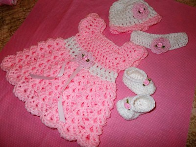 crochet baby girl set