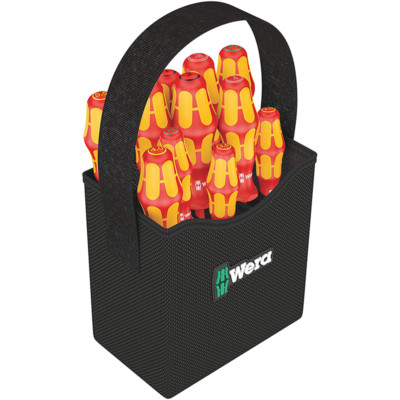 Wera 05004310001 Forceform Screwdriver Set 2go 100, 11 Piece