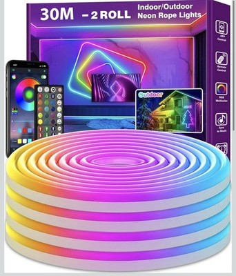 AILBTON LED Neon Lichtschlauch 30m Flexibles LED Lichtschlauch Steuerung - App/Fernbedienung