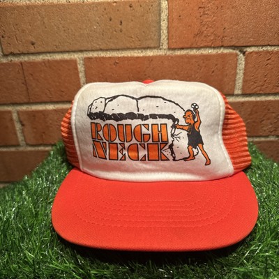 Rough Neck Retro Snap-back Trucker Hat with Mesh Back
