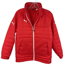 Puma Youth Padded Stadium Puffer Jacket Warm Fleece Lining Kids Large 14/16