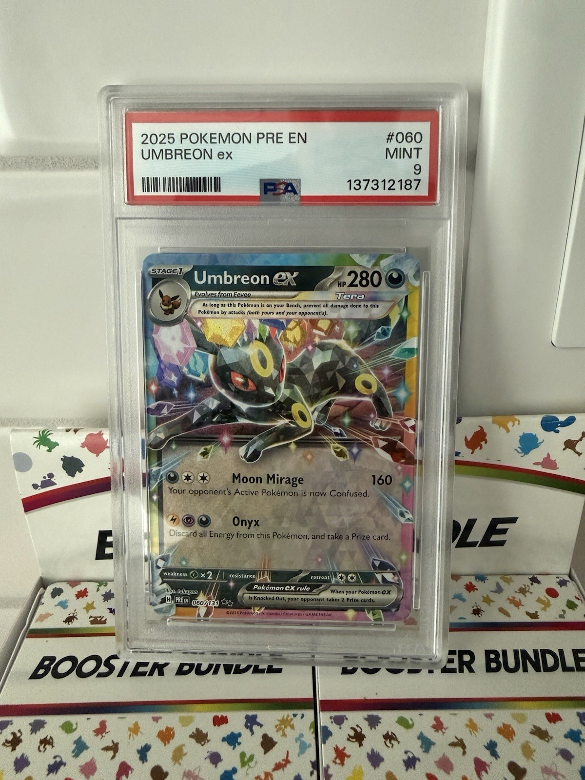 2025 POKEMON PRE EN-PRISMATIC EVOLUTIONS #060 UMBREON EX PSA 9