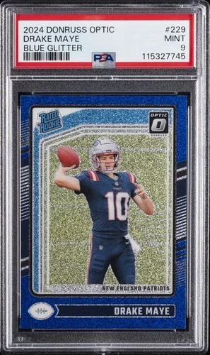 New Listing2024 PANINI DONRUSS OPTIC BLUE GLITTER #229 DRAKE MAYE PSA 9