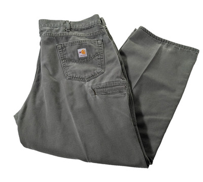 Carhartt FR Jeans CAT 2 Size 42x30 Green Original Fit Straight Leg Work Pants