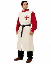 Medieval Knight Templar Tunic Premium Quality Cotton Mens Costume LARP SCA