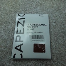 Capezio TIghts Womens Medium Tall Toffee Brown Matte Fishnet Seamless 1 Pair