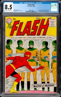 1959 Flash #105 DC Comics 1st Silver Age Flash Appearance Of Mirror Mst. CGC 8.5
