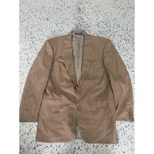 Polo by Ralph Lauren Brown Plaid Wool Blazer Mens Jacket Made In USA 42L Union